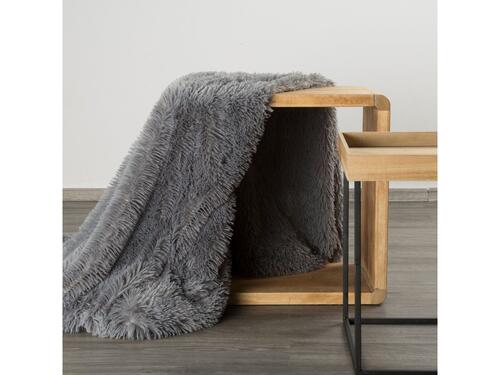 Jemná chlpatá deka s vysokým vlasom - Tifany, svetlošedá 70 x 160 cm